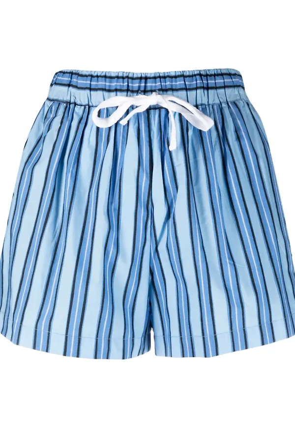Faithfull Akaia randiga shorts - Blå