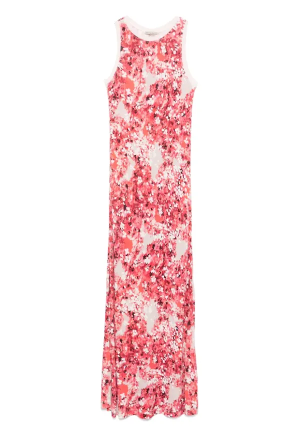 Faliero Sarti blommig midiklänning - Rosa