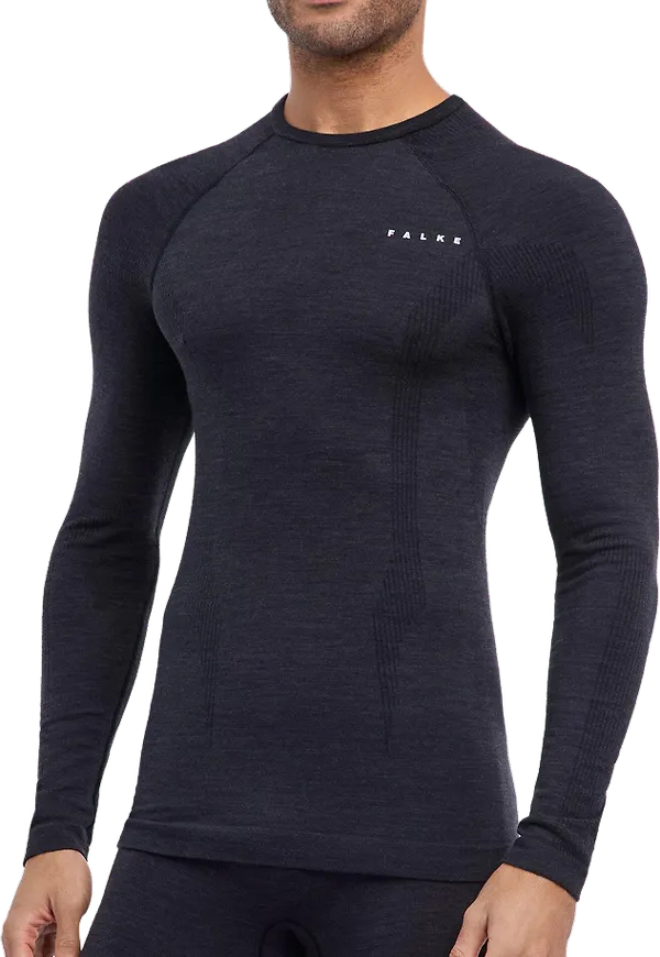 Falke Men's Longsleeve Wool-Tech Black