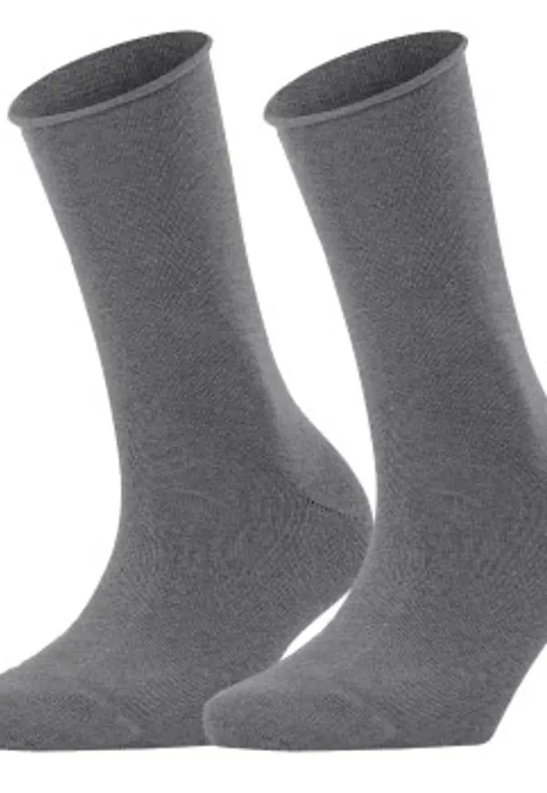 Falke Strumpor 2P Women Casual Happy Sock Grå Strl 39/42 Dam