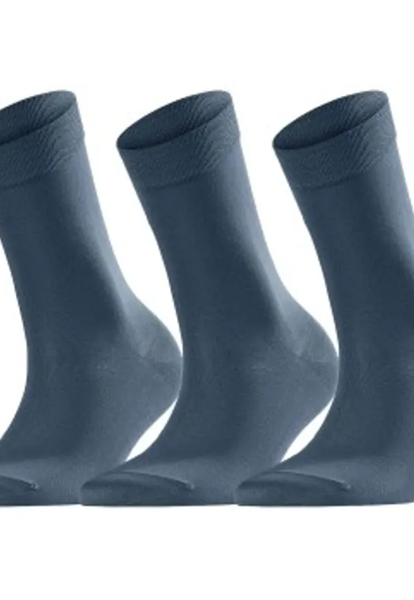 Falke Strumpor 3P Women Cotton Touch Mörkblå Strl 39/42 Dam