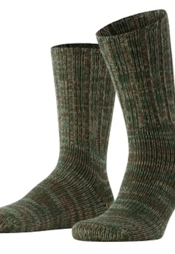 Falke Strumpor Brooklyn Sock Grön/Brun ekologisk bomull Strl 39/42 Herr