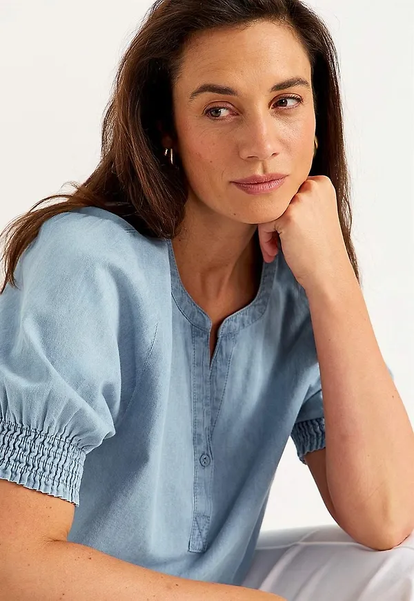Fantastiskt mjuk denimblus