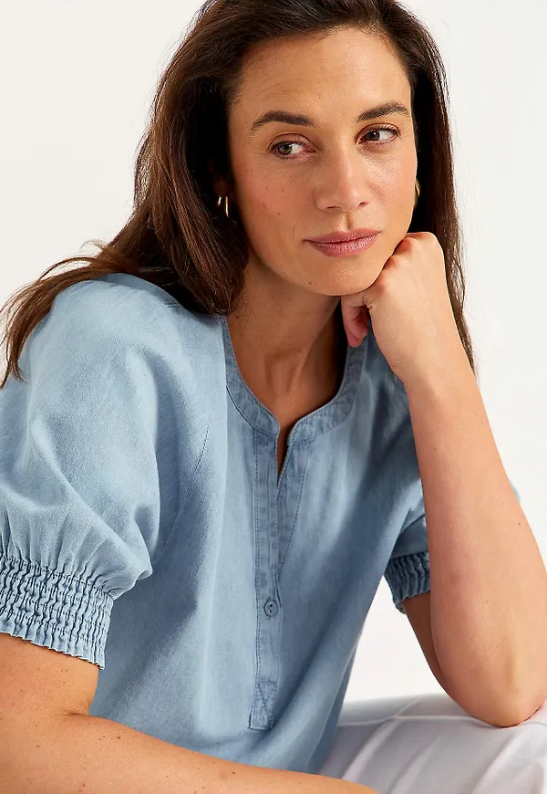 Fantastiskt mjuk denimblus