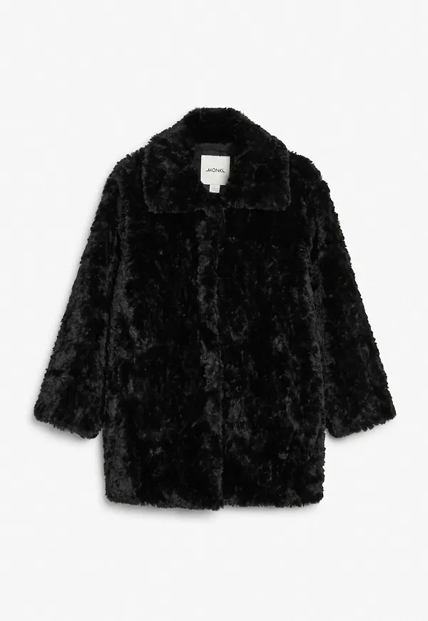 Faux fur coat - Black