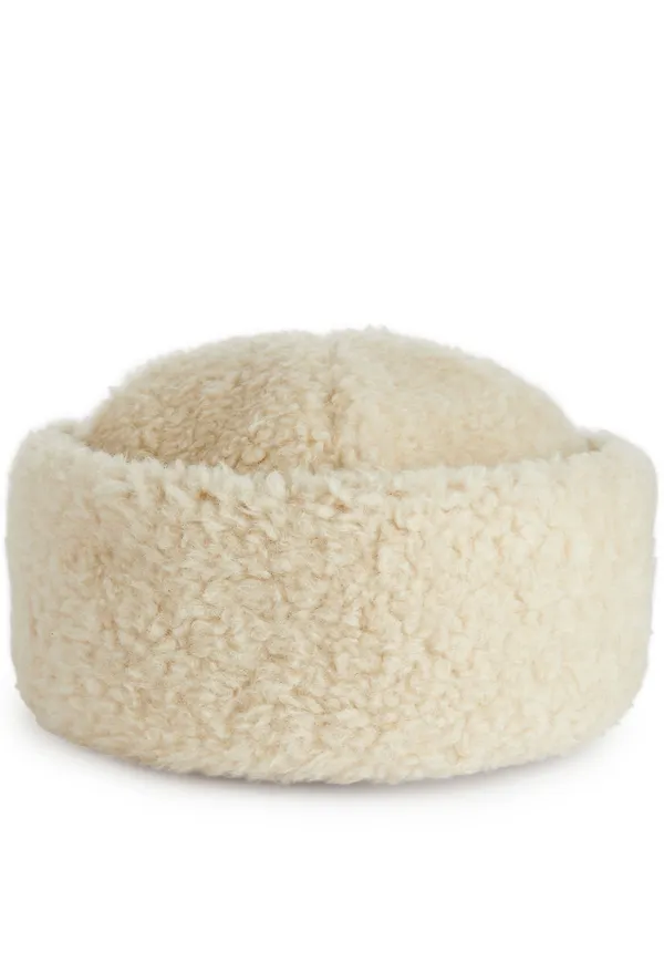 Faux Fur Hat - Beige