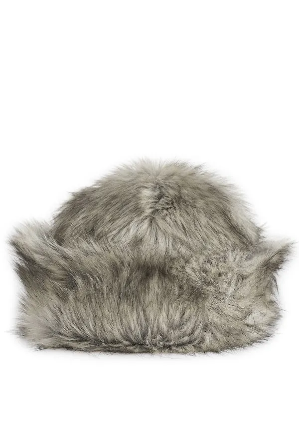 Faux Fur Hat - Beige
