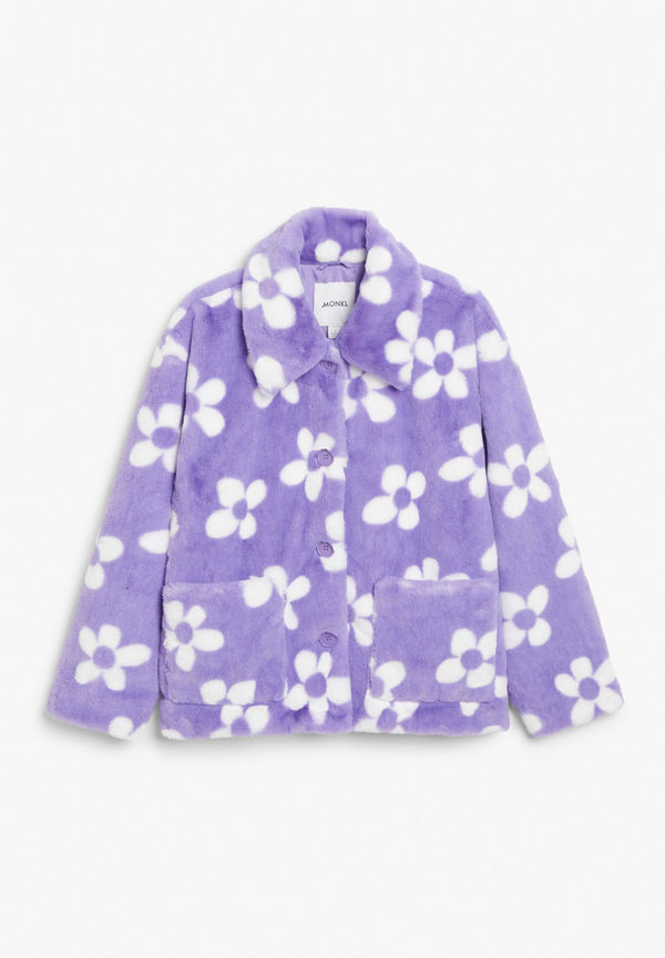 Faux fur jacket - Purple