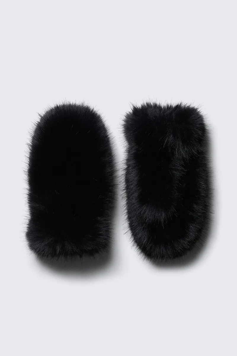 Faux Fur Mittens