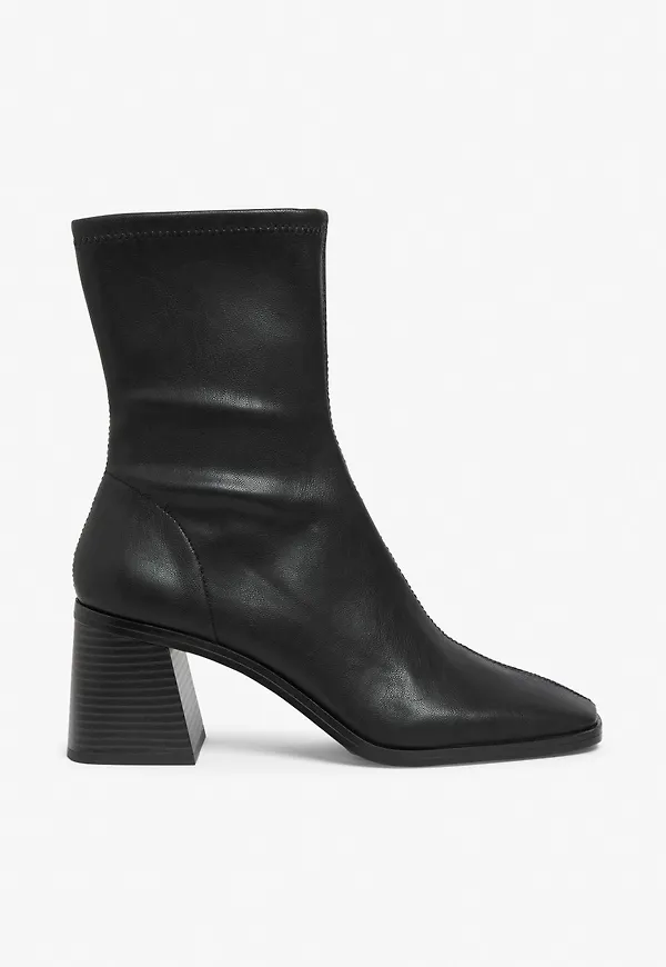 Faux leather ankle boots - Black
