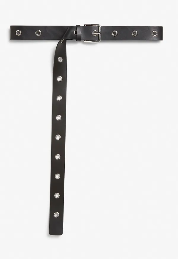 Faux leather belt - Black