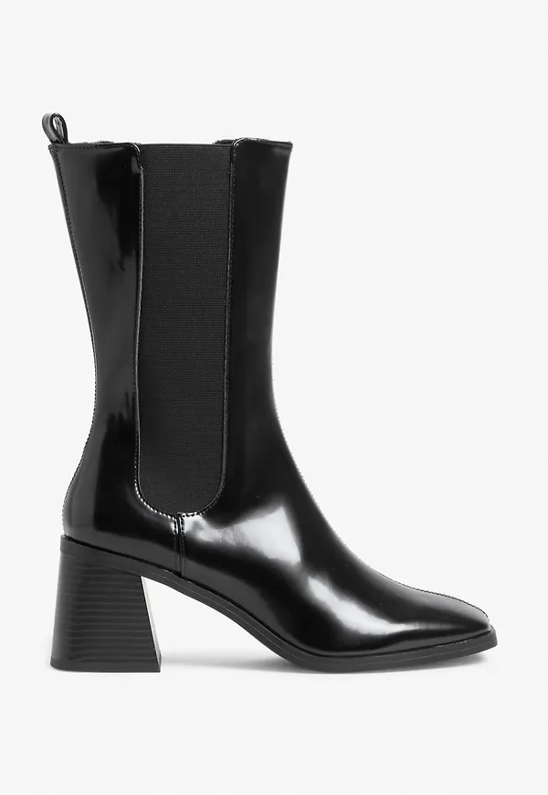 Faux leather chelsea boots - Black