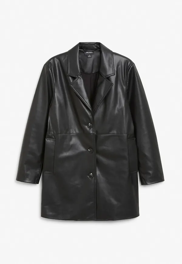 Faux leather jacket - Black