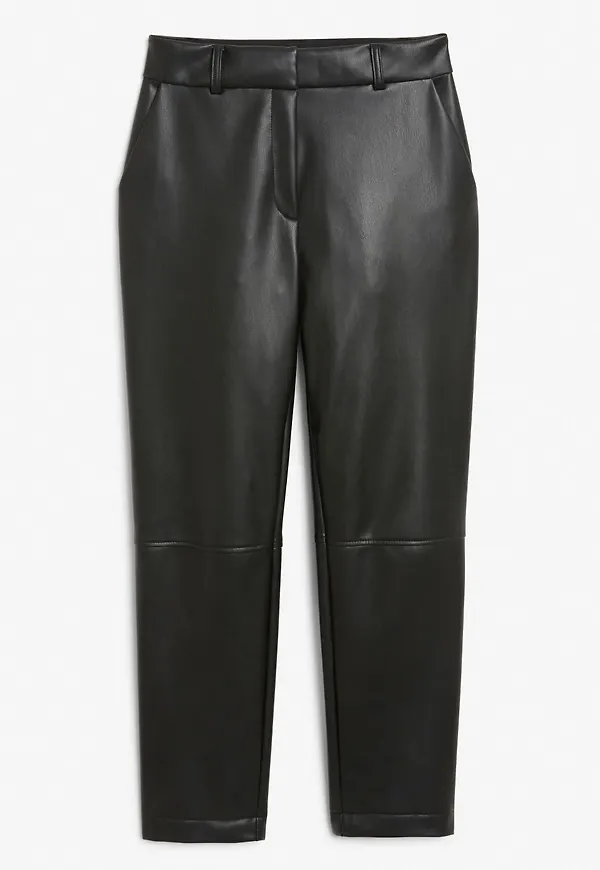 Faux leather trousers - Black