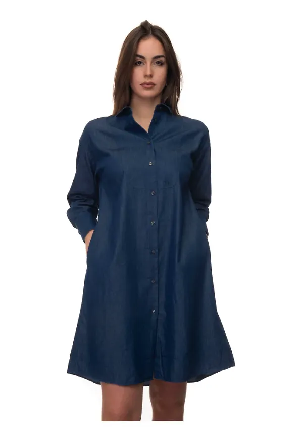Fay Chemisier dress Blå, Dam
