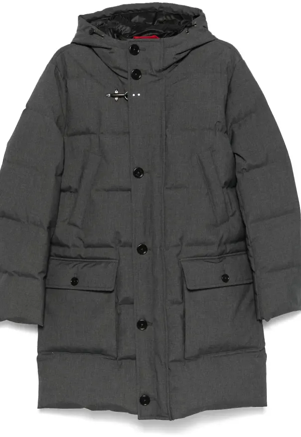 Fay vadderad parkas med huva - Grå