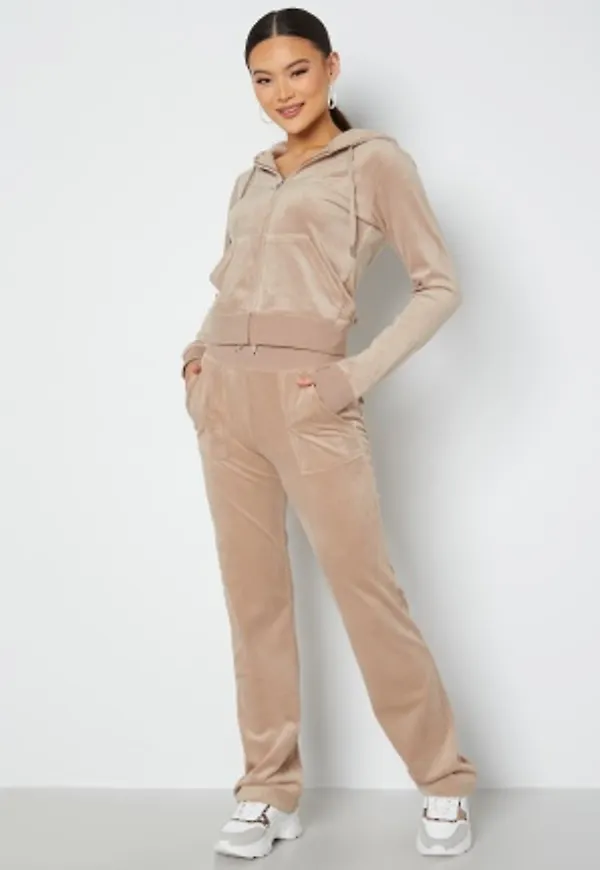 Juicy Couture Del Ray Classic Velour Pant Warm Taupe XL