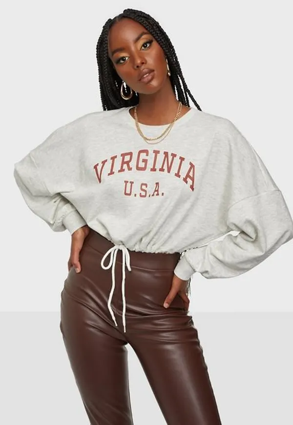 Only Onlessa Life L/S O-Neck Cc Swt Sweatshirts Light Grey Melange Virginia