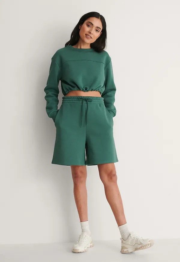 NA-KD Ekologiska Mjuka Sweatshorts - Green