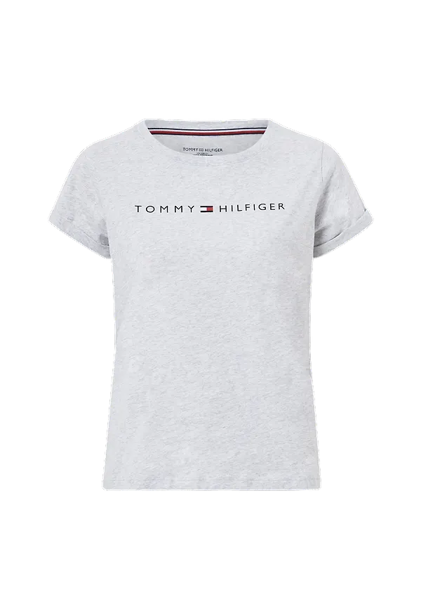 Tommy Hilfiger - Topp RN Tee SS Logo - Grå