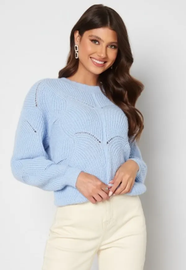 Pieces Ofelia LS O-Neck Knit Kentucky Blue S