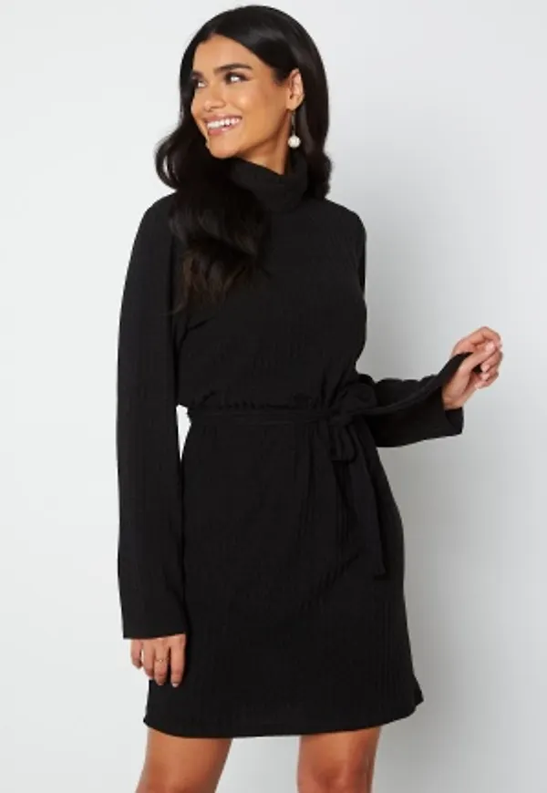 VILA Elita High Neck L/S Dress Black L