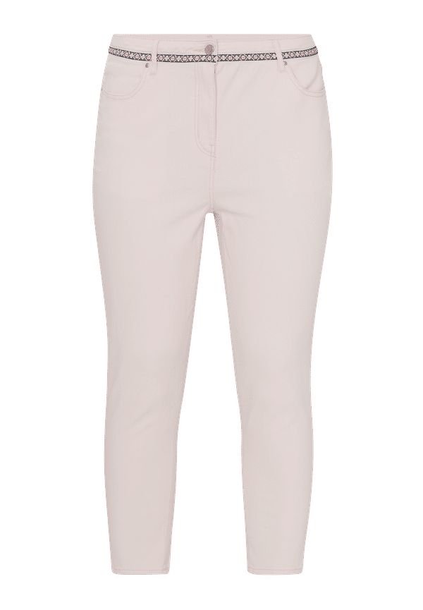 La Redoute - Mom jeans med hög midja och dekorativ linning - Blå