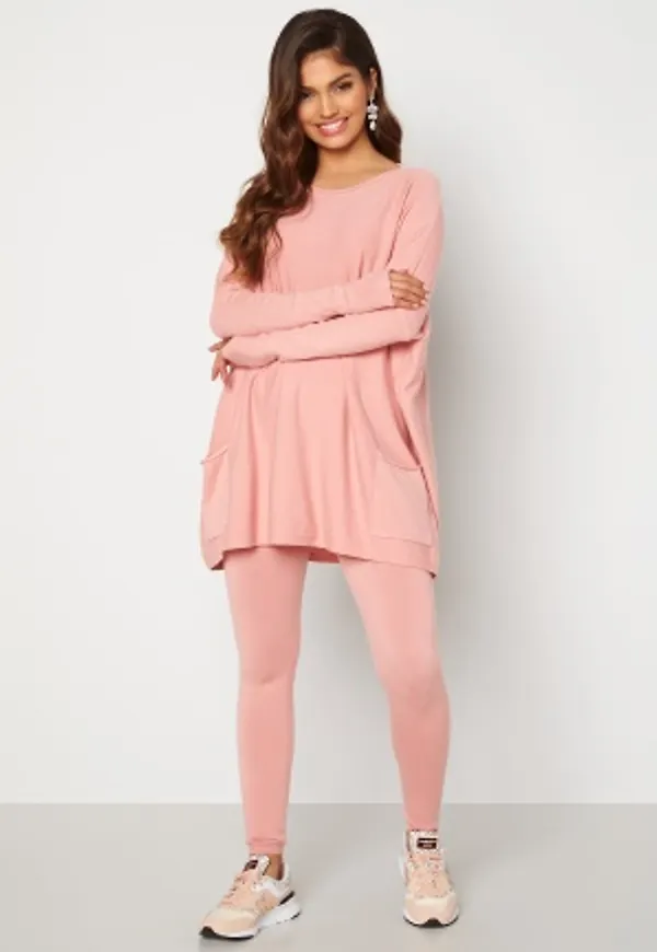Blue Vanilla Knitted Batwing Jumper Lounge Set Pink M/L