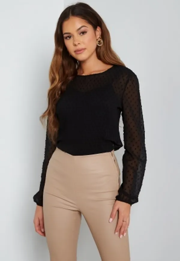 ONLY Laurence Plisse Top Black XL