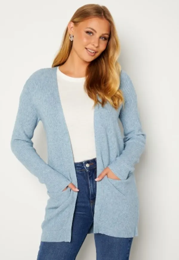 VILA Ril Open Rib LS Open Cardigan Captains Blue S