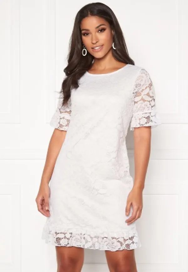 Happy Holly Julianne flounce lace dress White 52/54
