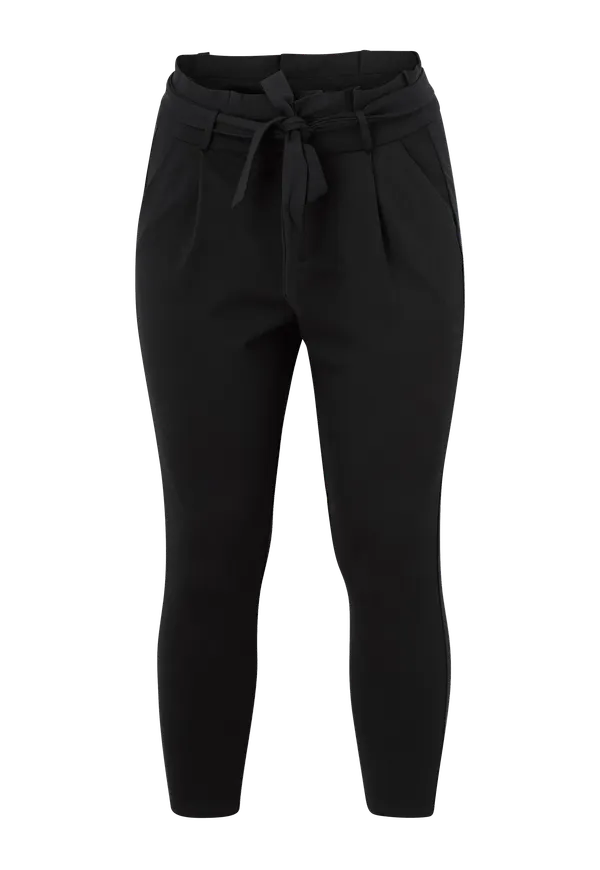 Vero Moda Curve - Byxor vmEva HR Loose paperbag Pant - Svart