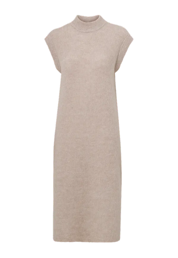 Object - Stickad klänning objCadman S/L Knit Dress 117 - Grå