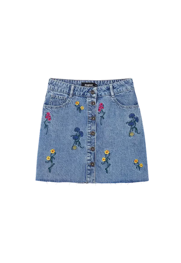 Desigual - Jeanskjol Fal_Berna - Blå