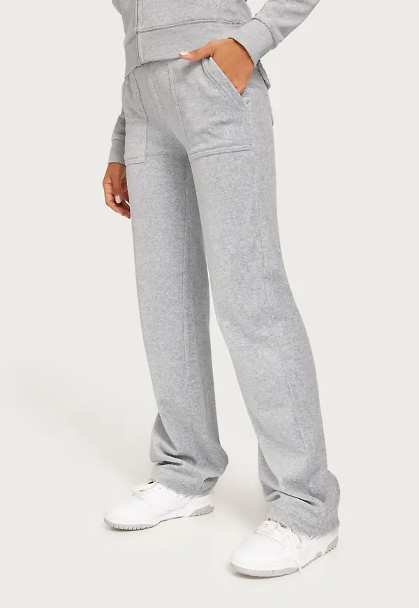 Juicy Couture - Byxor - Grey Marl - Del Ray Classic Velour Pant - Byxor & Shorts - Pants
