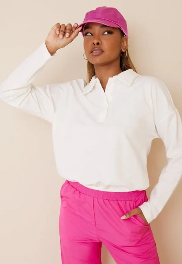 Only Onlanna L/S Polo Swt Långärmade toppar Cloud Dancer