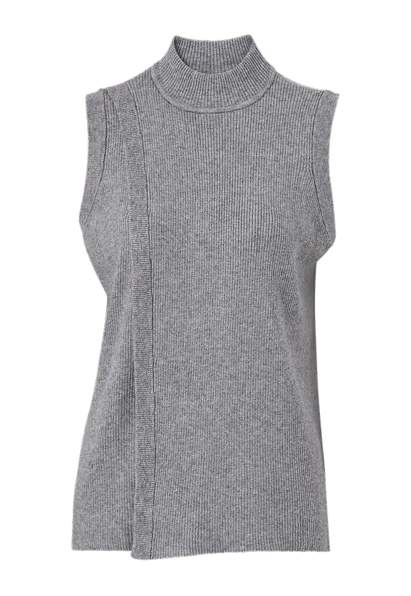 Object - Väst objFae Thess S/L Waistcoat - Grå