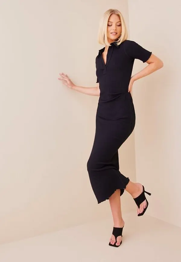 Helmut Lang Polo Dress.Retro Rib Fodralklänningar