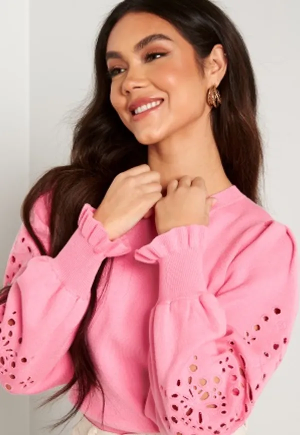 Object Collectors Item Reynard LS Knit Pullover Begonia Pink L