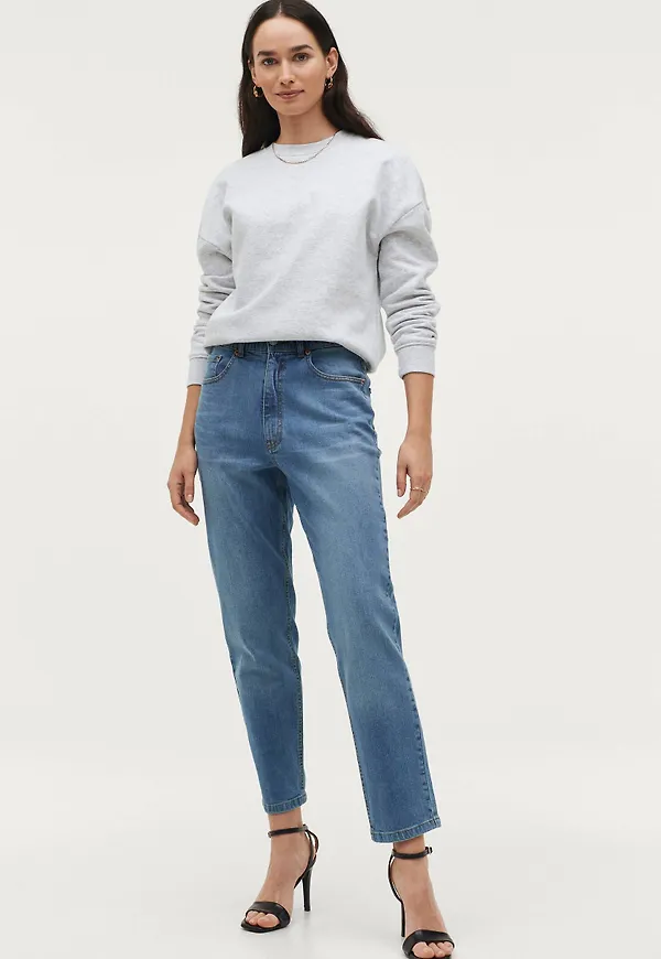 Ellos - Jeans Kiara Mom Elastic Waist - Blå