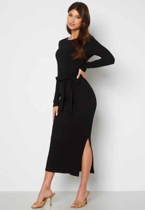Bubbleroom Care Vanda Rib Dress Black L