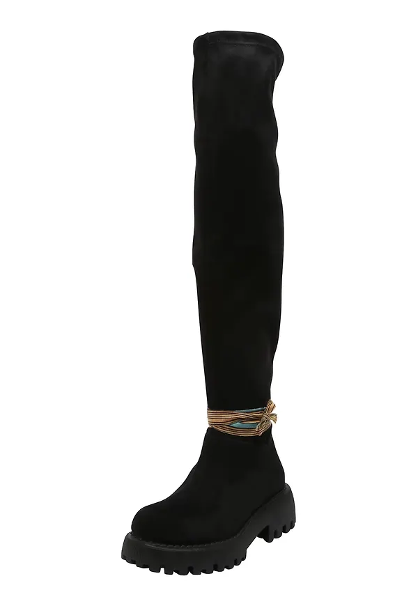 FELMINI Overknees blandade färger / svart