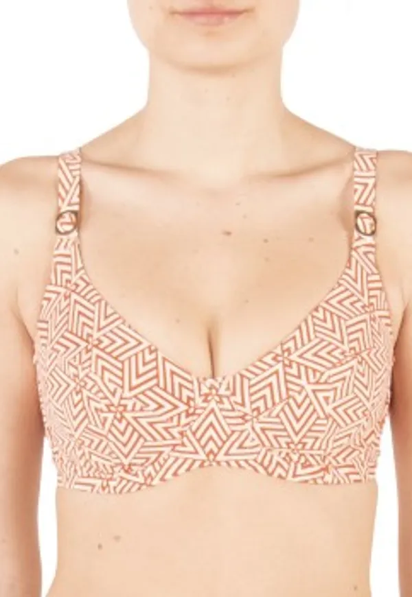 Femilet Aztec Java Sustainable UW Bikini Bra Rostorange polyamid F 90 Dam