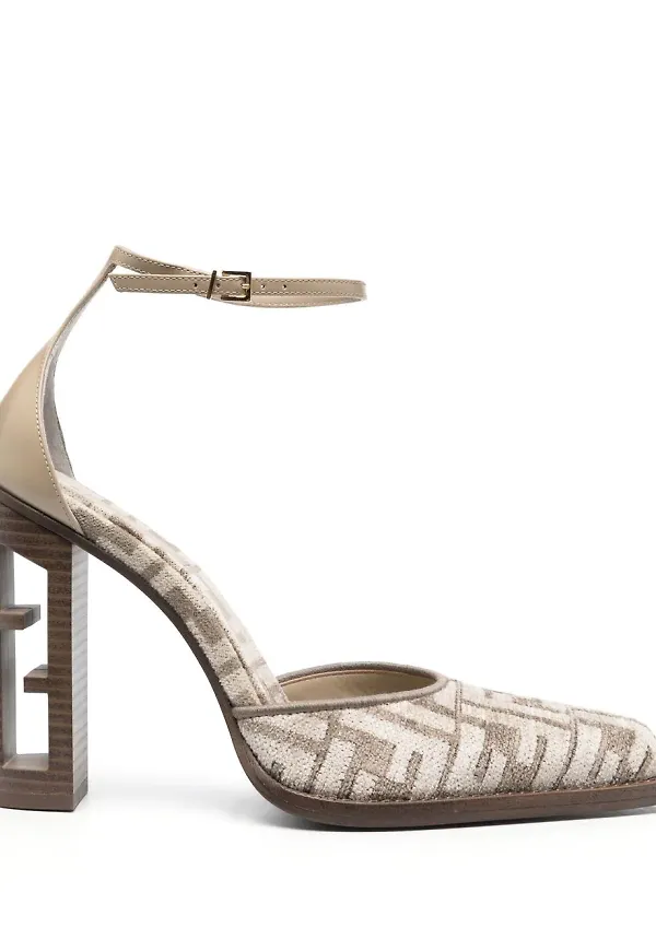 Fendi 120mm pumps i jacquard - Neutral
