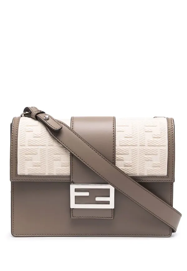 Fendi Baguette axelremsväska i läder - Neutral