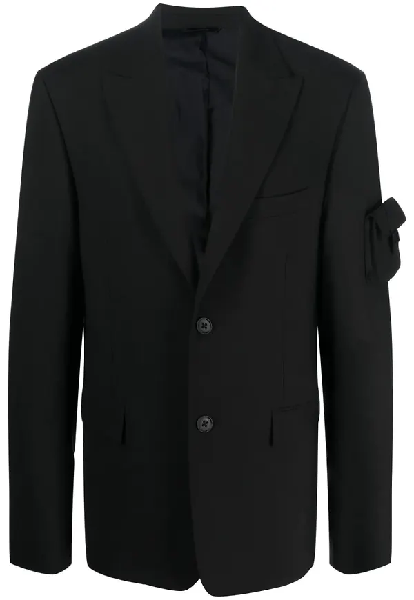 Fendi Baguette blazer med fickdetalj - Svart