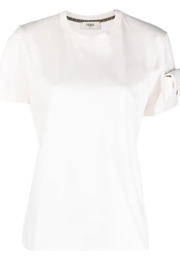 Fendi Baguette pocket T-shirt - Vit