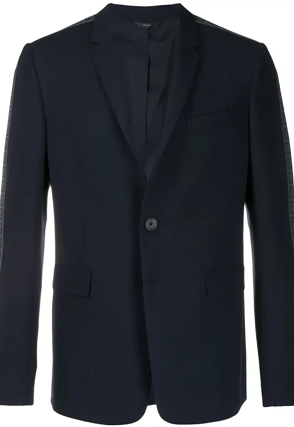 Fendi blazer med logotypband - Blå
