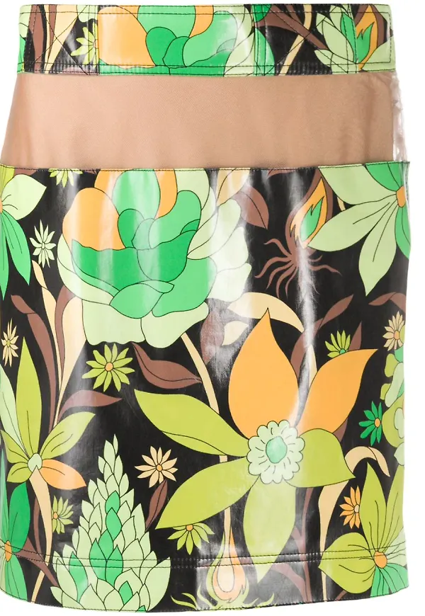 Fendi blommig minikjol - Svart