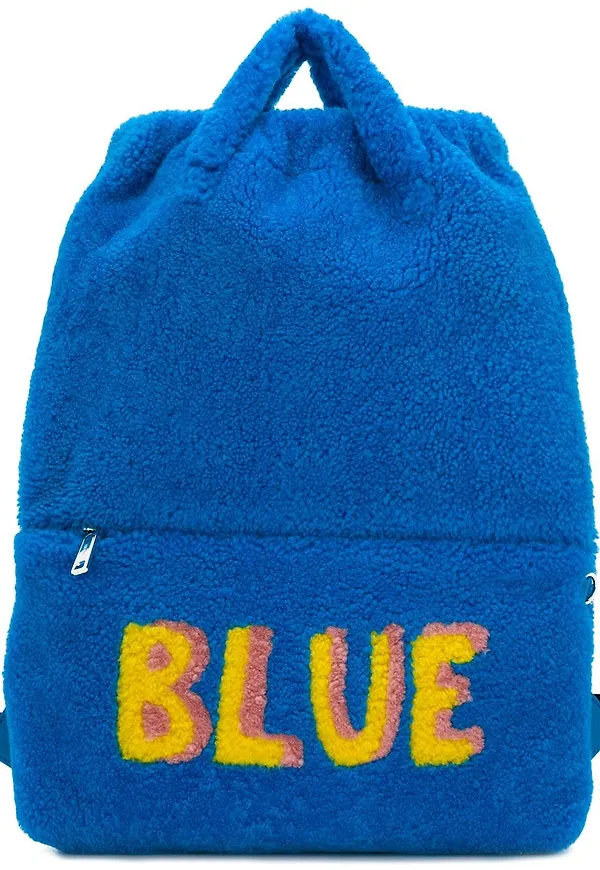 Fendi Blue slogan backpack - Blå